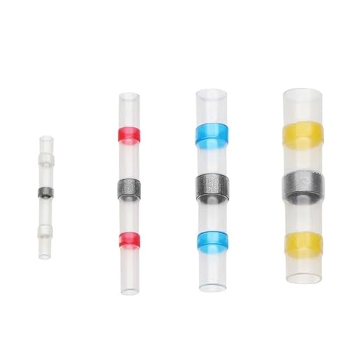 100pcs Heat Shrink Butt Tube Wire Connectors Terminals Waterproof Solder Seal Sleeve Wire Tube Connectors von RVBLRDSE