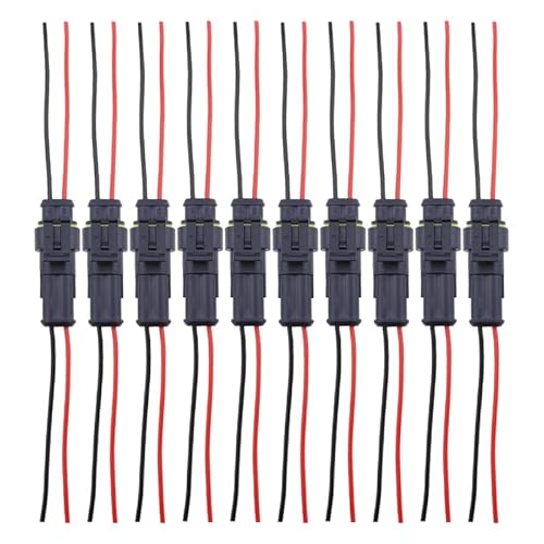 10Set/Lot 2 Pin Way Waterproof Electrical Connector Adapter AWG for Car Vehicle Motorcycles von RVBLRDSE