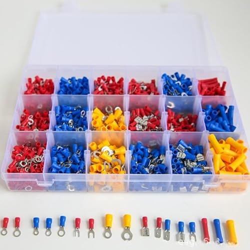 1400pcs Anti Corrosion Assorted Solid Crimping Electrical Wire Connectors Copper Terminal Set Automobiles Tool Insulated von RVBLRDSE