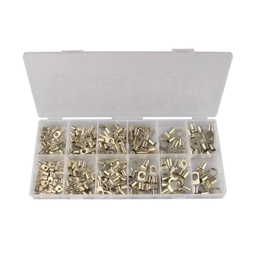 170Pcs Terminals Tinned Copper Lug Ring Seal Wire Connector Battery Terminal Crimped Soldered Terminal SC10-6 SC16-8 SC25-8 von RVBLRDSE