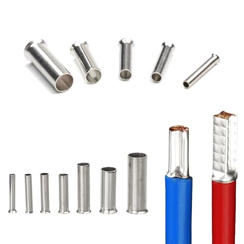 1950pcs Tin-coated Copper Material Uninsulated Terminal 0.5-10mm2 Bootlace Ferrules Cord End Electrical Cable Crimp Connector von RVBLRDSE
