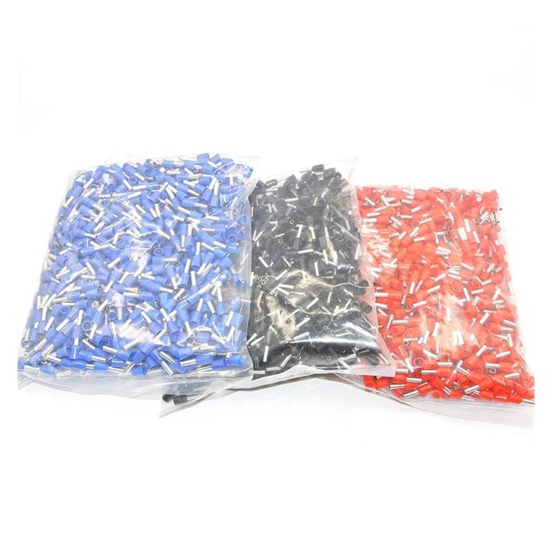 3000PCS E1508 16AWG 1.5mm2 Red Blue Black Insulated Wire Crimp Connector E1508 Insulated Cord End Terminal Wire Ferrules von RVBLRDSE