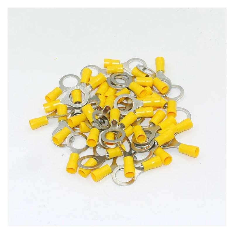 500PCS RV5.5-5 12-10AWG #10 Yellow Ground Ring Heat Shrink Electrical Wiring Crimp Terminal Connectors von RVBLRDSE