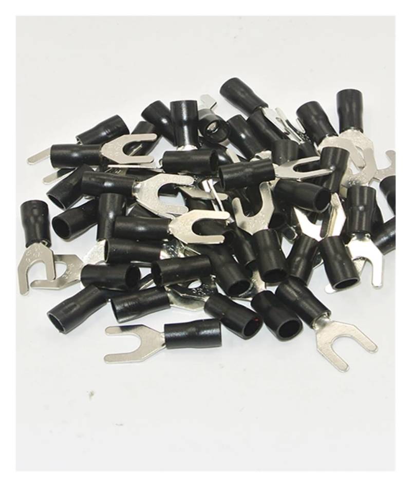 500PCS SV3.5-5 14-12AWG #10 Black Insulated Fork Wire Connector Electrical Crimp Terminal von RVBLRDSE