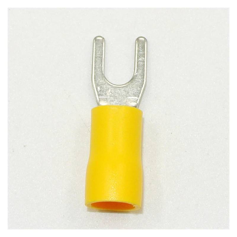 500pcs SV5.5-5 12-10AWG #10 Yellow Insulated Fork U-type Set Terminals Connector von RVBLRDSE