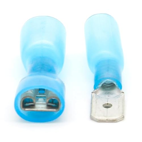 50pcs FDD2-250 * 25 MDD2-250 * 25 16-14AWG BLUE Insulated Spade Crimp Wire Cable Connector waterproof Thermal shrinkable terminal von RVBLRDSE