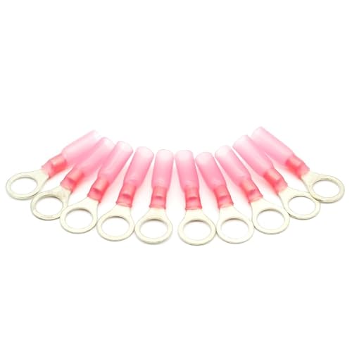 50pcs RV1.25-8 Red Ring Insulated Wire Connector Crimp Terminal Cable Connector waterproof Thermal shrinkable terminal von RVBLRDSE