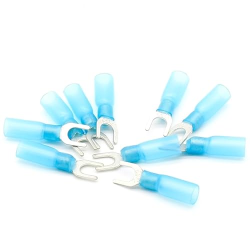 50pcs SV2-5 Blue Furcate Insulated Wiring Terminals Cable Wire Connector waterproof Thermal shrinkable terminal SV2.5-5 SV von RVBLRDSE