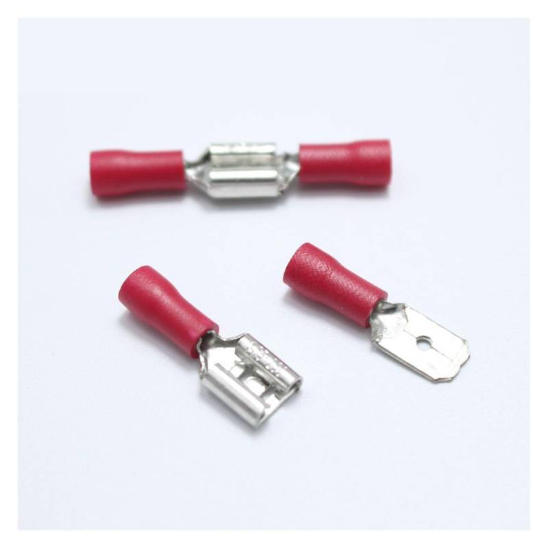 5pairs 6.3mm Crimp Terminal 6.3 Male Female Pre-insulated Electrical Connectors for 0.5-1.5mm2 Cable IMax=10A von RVBLRDSE