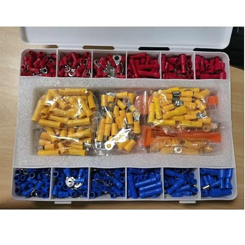 700pcs Boxed Cold Press Terminal + Terminal Cold Press Pliers Orange Wire Cable Connector Electrical Tube Terminals von RVBLRDSE