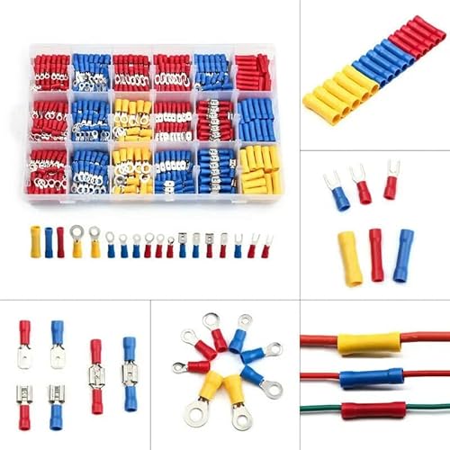 Box Insulated Male Female Spade Terminal Cable Connector Electrical Wire Crimp Butt Ring Fork Spade Lug Rolled Assorted Kit von RVBLRDSE