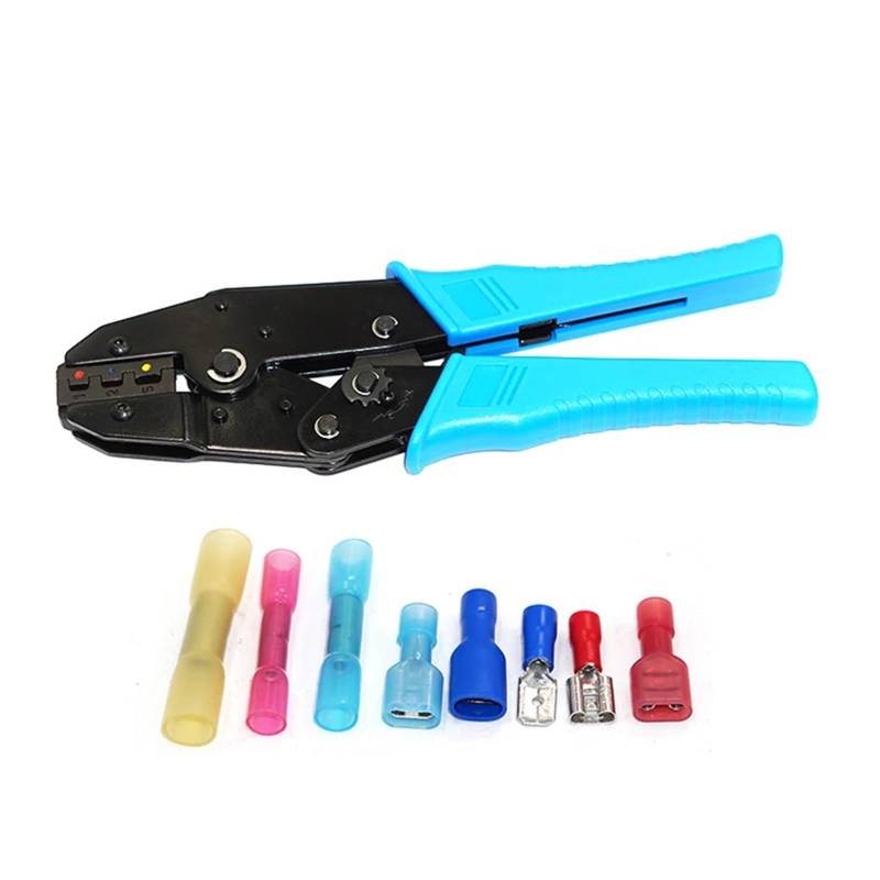 Crimping Tool For Heat Shrink Connectors-AWG 22-10 Ratchet Wire Terminal Crimper Tools von RVBLRDSE