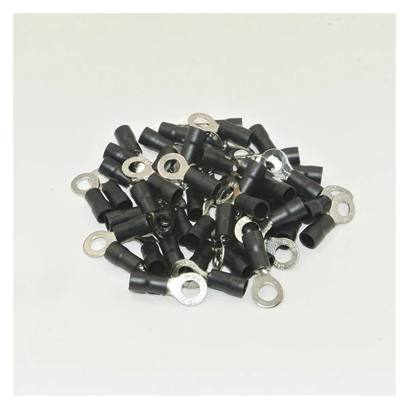 RV3.5-5 500PCS 14-12AWG #10 Black Insulated Ring Terminals Electrical Crimp Terminal von RVBLRDSE