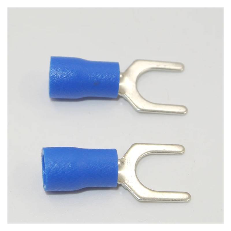 SV 2-6 1000PCS Blue 16-14AWG 1/4" Insulated Fork Wire Connector Electrical Crimp Terminal von RVBLRDSE