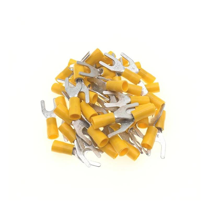 SV5.5-6 Yellow Furcate terminals Cable Wire Connector 1000PCS 16~14AWG 1/4 Yellow Furcate Fork Spade Crimp Terminals von RVBLRDSE