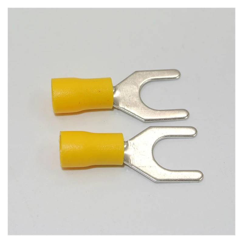 SV5.5-8 500pcs 12-10AWG 5/16" Yellow Insulated Fork U-type Set Terminals Connectors von RVBLRDSE