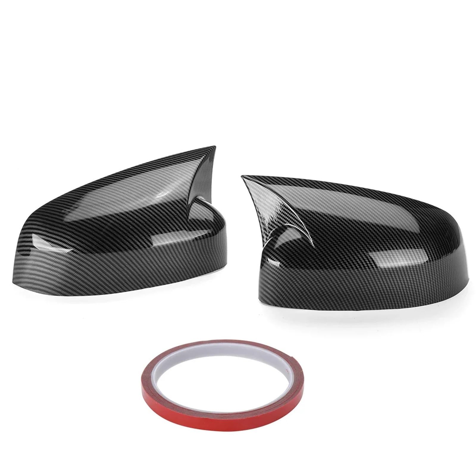 Außenspiegel für Paar passend für Ford Focus 2 3 MK2 MK3, Seitenspiegelkappen-Abdeckungen, Zusatzteil passend für Mondeo MK4 2008–2018. Spiegelkappen(Carbon Fiber Look) von RVIFY