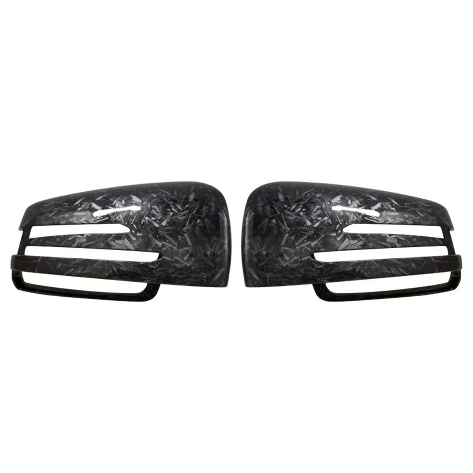 Außenspiegel für Rückspiegelabdeckungen passend für Mercedes-Benz W204 E W212 W176 W246 CLS C218 GLA X156 ABS Carbonfaser schwarz glänzend Spiegelkappen(Forged Carbon Look) von RVIFY
