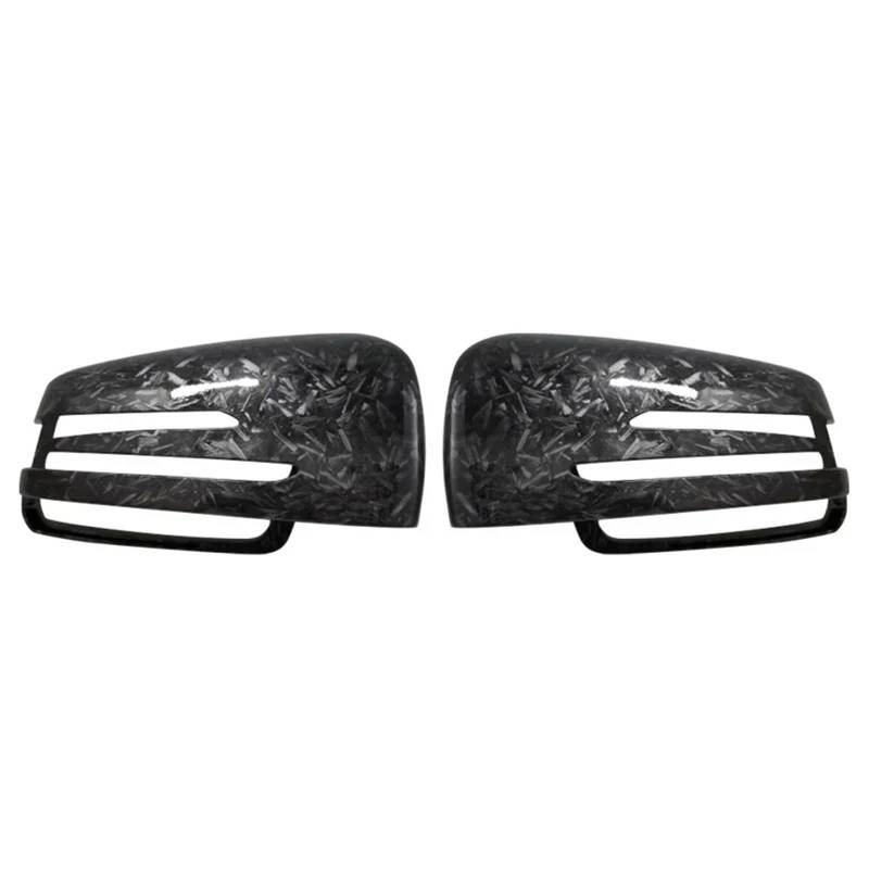 Außenspiegel für Rückspiegelabdeckungen passend für Mercedes-Benz W204 E W212 W176 W246 CLS C218 GLA X156 ABS Carbonfaser schwarz glänzend Spiegelkappen(Forged Carbon Look) von RVIFY