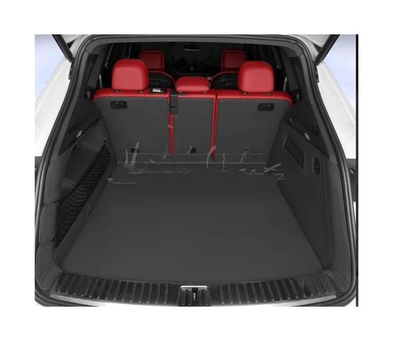 Car Trunk Liner Auto Hinten Stamm Matten Fit Für Porsche Cayenne E3 9YA/9YB 2019~2026 Leder Lagerung Pads Fracht Kofferraum Schutzmatte(Black Full Set) von RVIFY