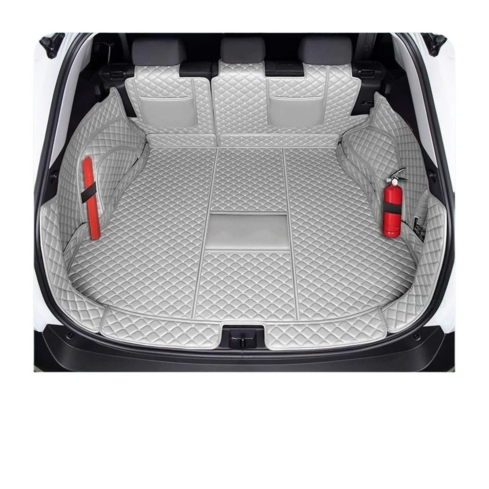 Car Trunk Liner Fit Für Toyota RAV4 2024 2025 Zubehör Kraftstoff PHEV Vollständige Abdeckung Cargo Liner Auto Innen Modifikation Kofferraum Schutzmatte(Full Red,Hybrid) von RVIFY