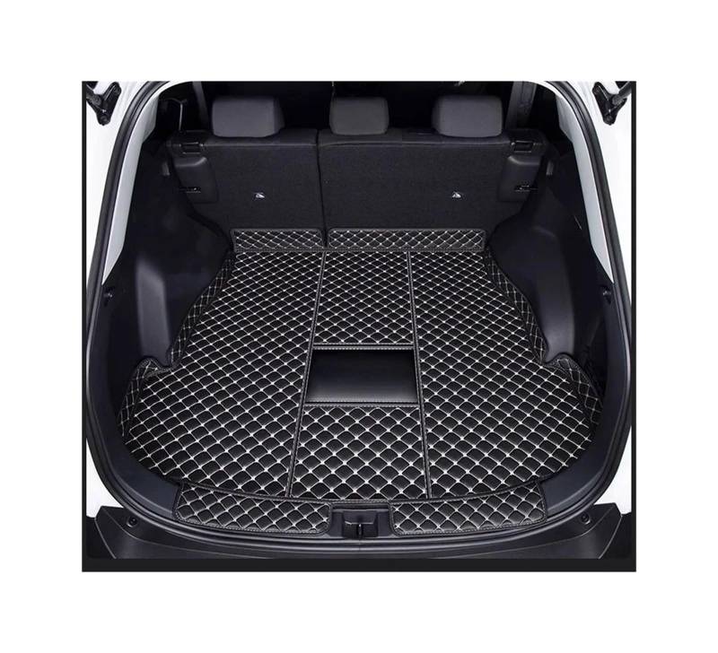 Car Trunk Liner Fit Für Toyota RAV4 2024 2025 Zubehör Kraftstoff PHEV Vollständige Abdeckung Cargo Liner Auto Innen Modifikation Kofferraum Schutzmatte(Main Pad Black Beige,Fuel) von RVIFY