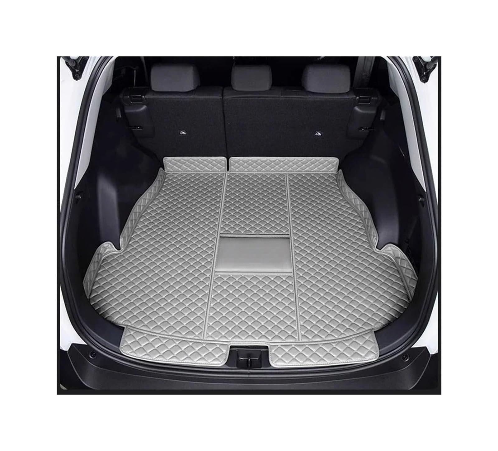 Car Trunk Liner Fit Für Toyota RAV4 2024 2025 Zubehör Kraftstoff PHEV Vollständige Abdeckung Cargo Liner Auto Innen Modifikation Kofferraum Schutzmatte(Main Pad Gray,PHEV) von RVIFY