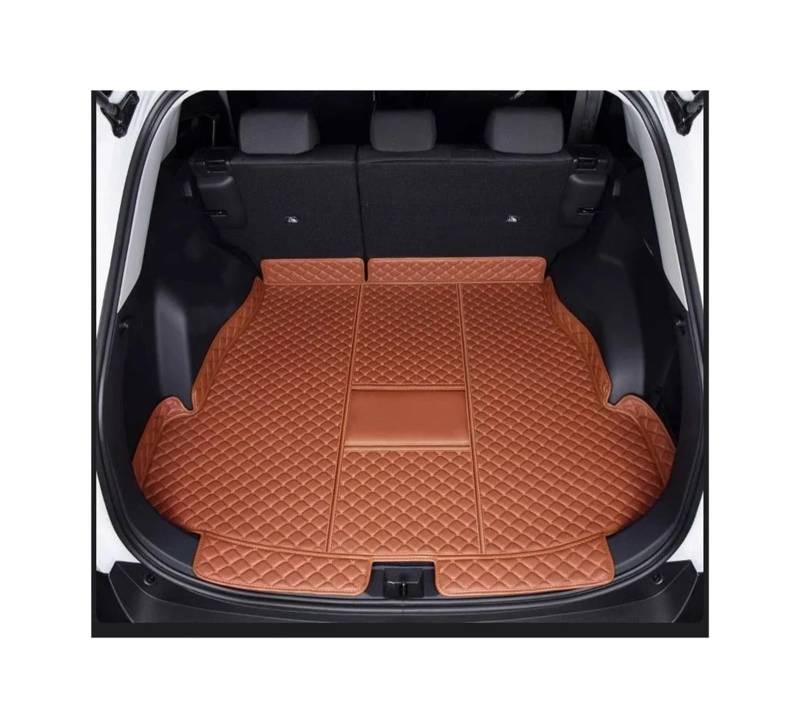 Car Trunk Liner Fit Für Toyota RAV4 2024 2025 Zubehör Kraftstoff PHEV Vollständige Abdeckung Cargo Liner Auto Innen Modifikation Kofferraum Schutzmatte(Main Pad Orange,Fuel) von RVIFY