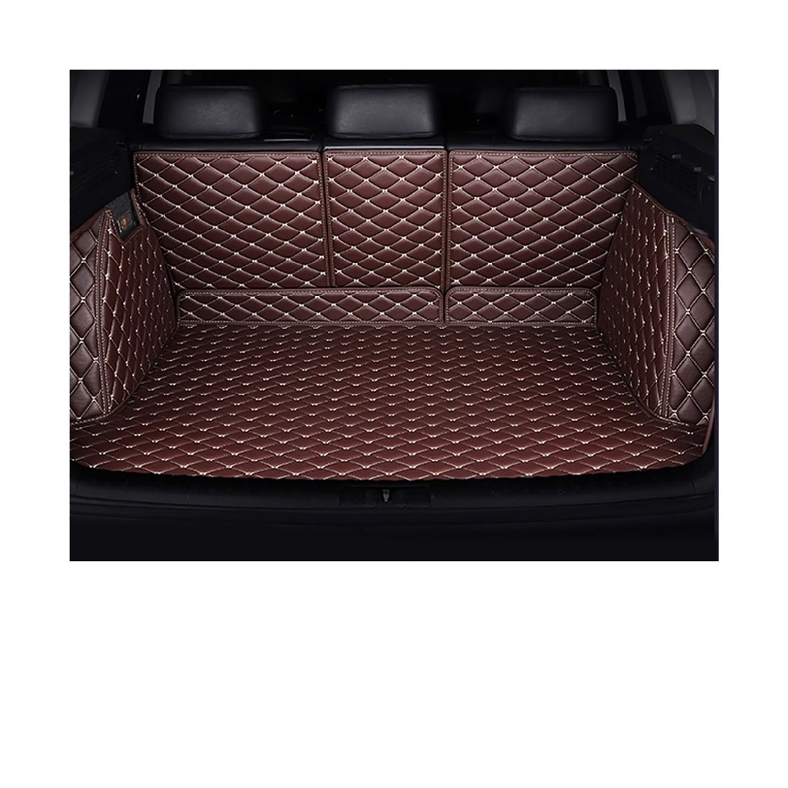 Car Trunk Liner Full Wrap Leder Kofferraummatte FIT Für Ford S-max 2006-2016 Auto Zubehör Kofferraum Schutzmatte(F) von RVIFY