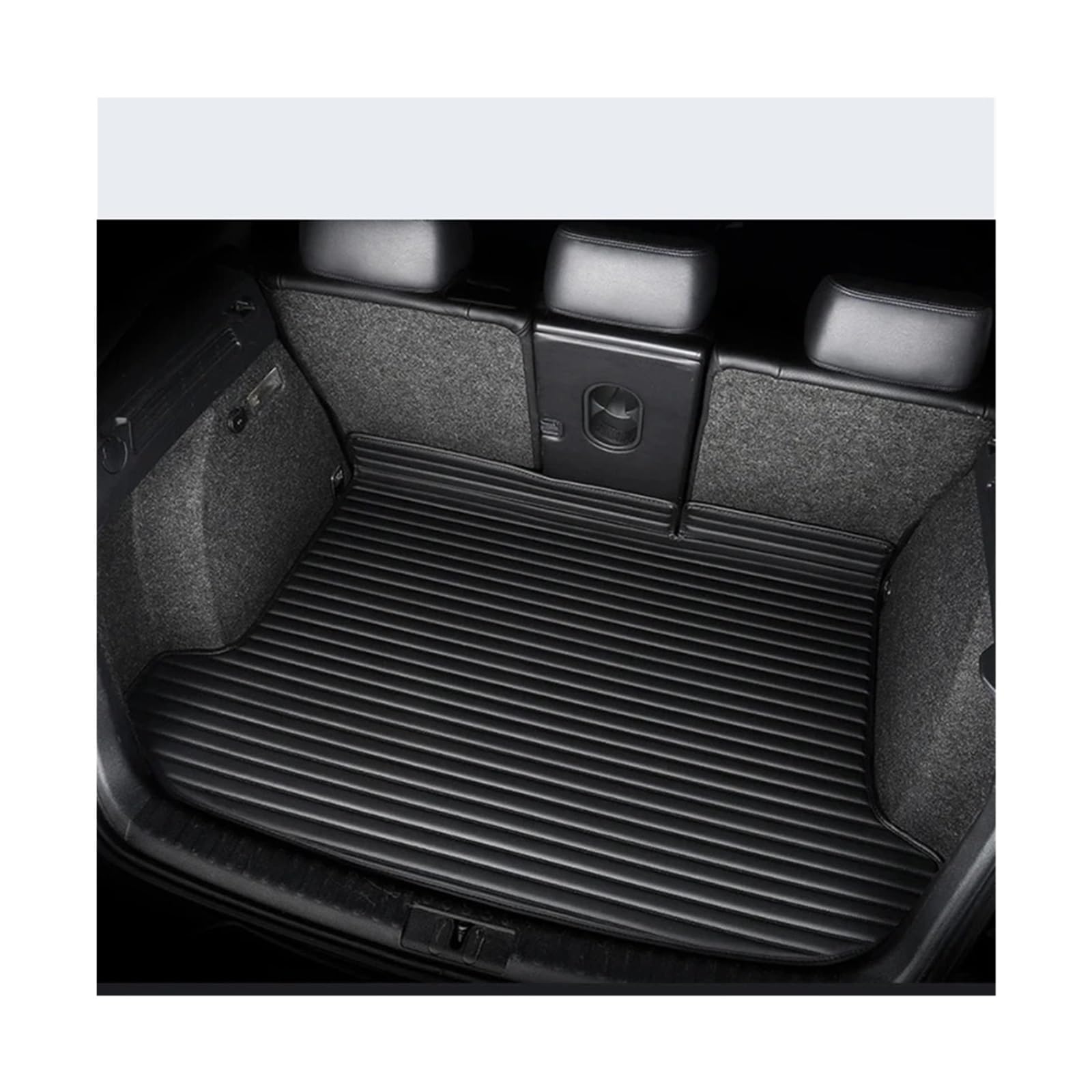 Car Trunk Liner Gestreifte Pu-Leder-Kofferraummatte mit vollständiger Abdeckung, passend für Peugeot 301 307 308 2014–2015 2016–2019 Kofferraum Schutzmatte(01,308 2014-2015) von RVIFY