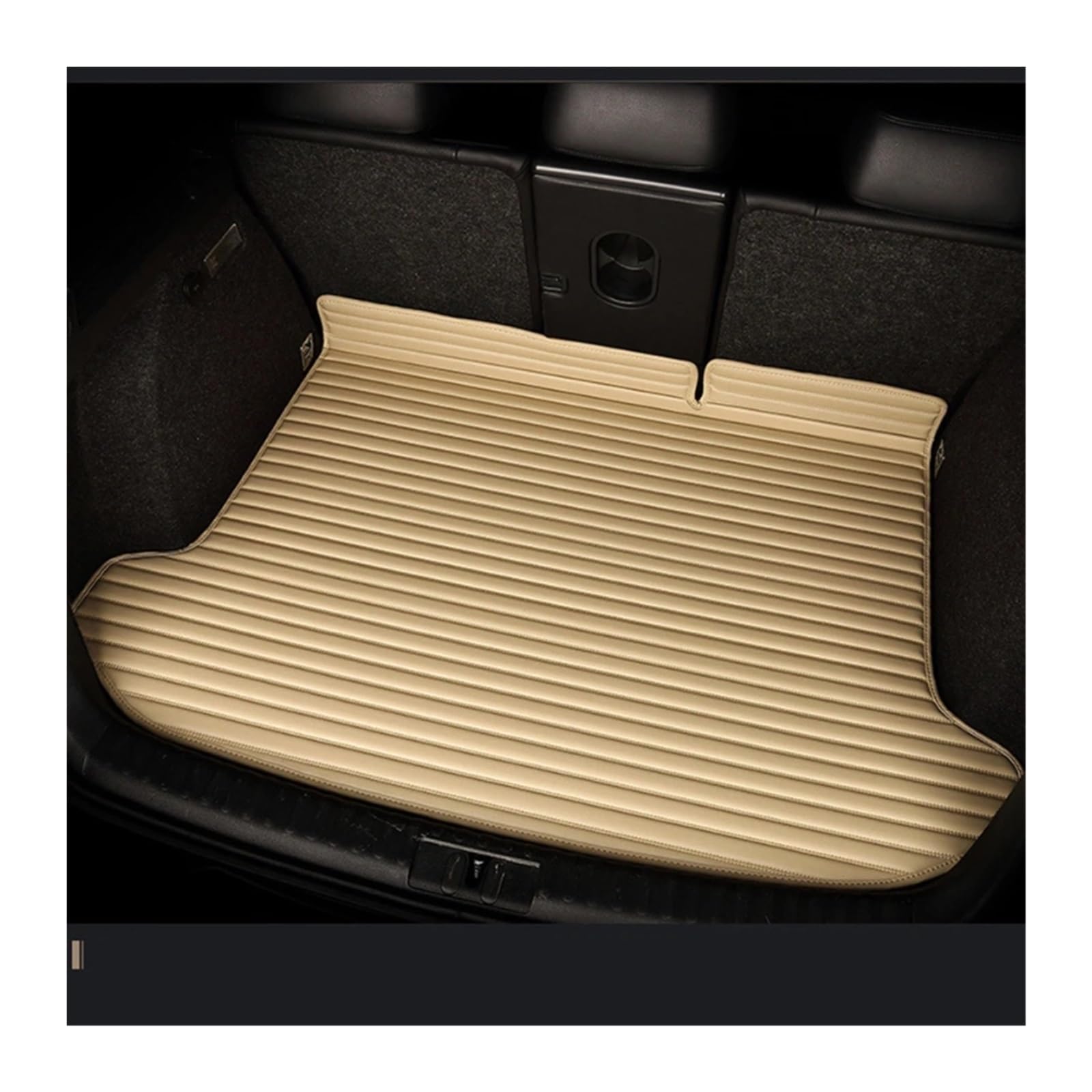 Car Trunk Liner Gestreifte Pu-Leder-Kofferraummatte mit vollständiger Abdeckung, passend für Peugeot 301 307 308 2014–2015 2016–2019 Kofferraum Schutzmatte(02,307 2008-2013) von RVIFY