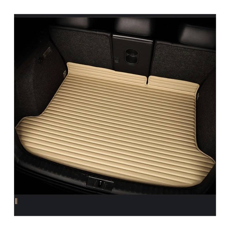 Car Trunk Liner Gestreifte Pu-Leder-Kofferraummatte mit vollständiger Abdeckung, passend für Peugeot 301 307 308 2014–2015 2016–2019 Kofferraum Schutzmatte(02,308 2014-2015) von RVIFY