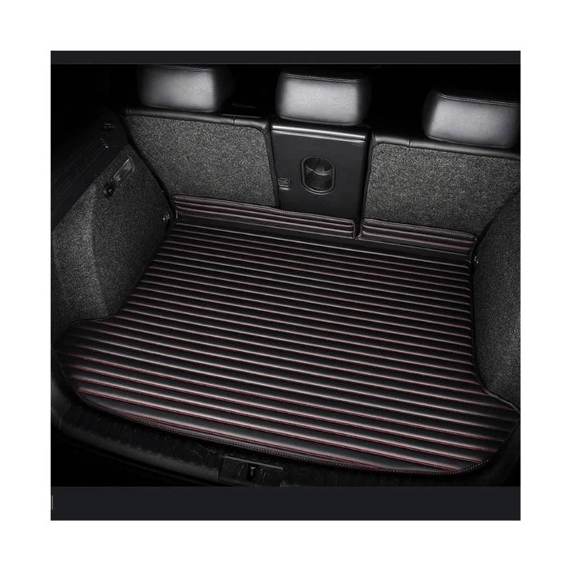 Car Trunk Liner Gestreifte Pu-Leder-Kofferraummatte mit vollständiger Abdeckung, passend für Peugeot 301 307 308 2014–2015 2016–2019 Kofferraum Schutzmatte(04,308 2014-2015) von RVIFY