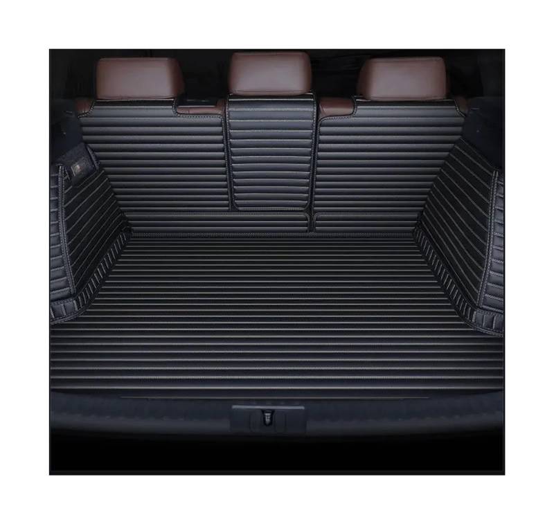 Car Trunk Liner Gestreifte Pu-Leder-Kofferraummatte mit vollständiger Abdeckung, passend für Peugeot 301 307 308 2014–2015 2016–2019 Kofferraum Schutzmatte(07,308 2016-2019) von RVIFY