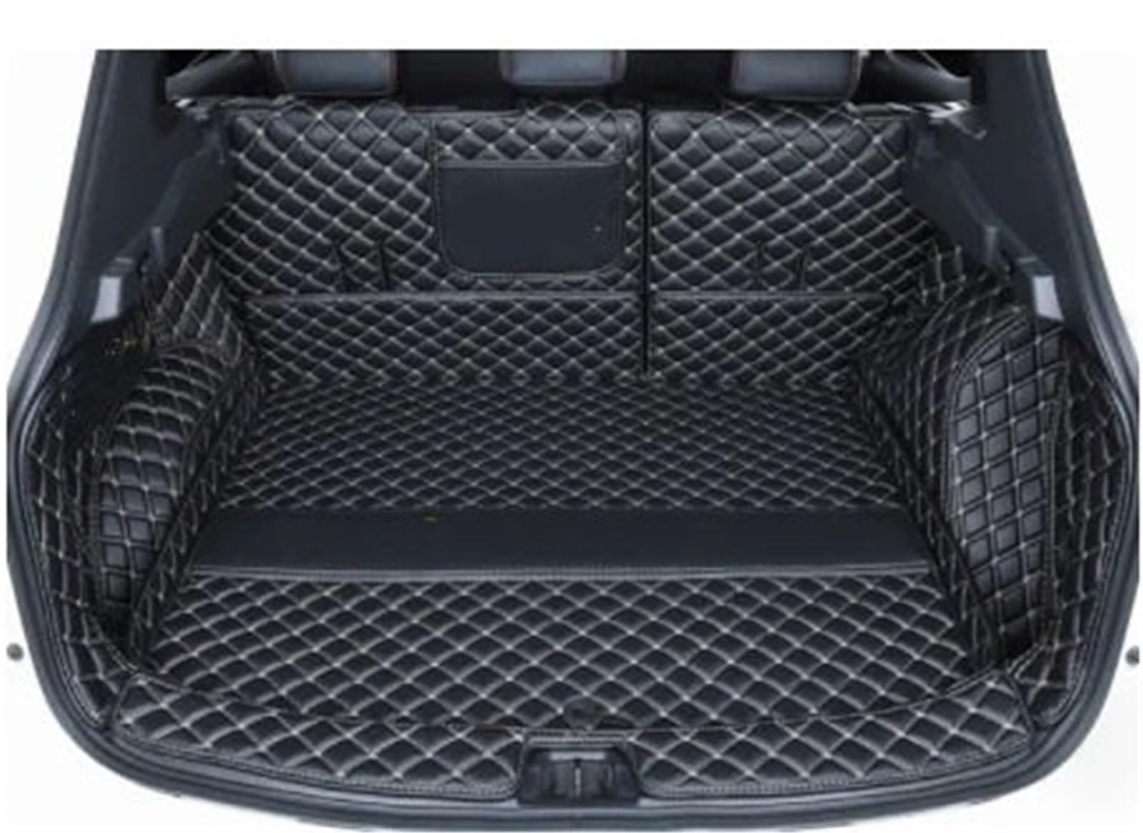 Car Trunk Liner Kofferraummatten passend für Nissan Qashqai J10 2007 2008 2009 2010 2011 Anti-Schmutz-Schutzschale Cargo-Liner Zubehör Kofferraum Schutzmatte(Full Set Black and White) von RVIFY