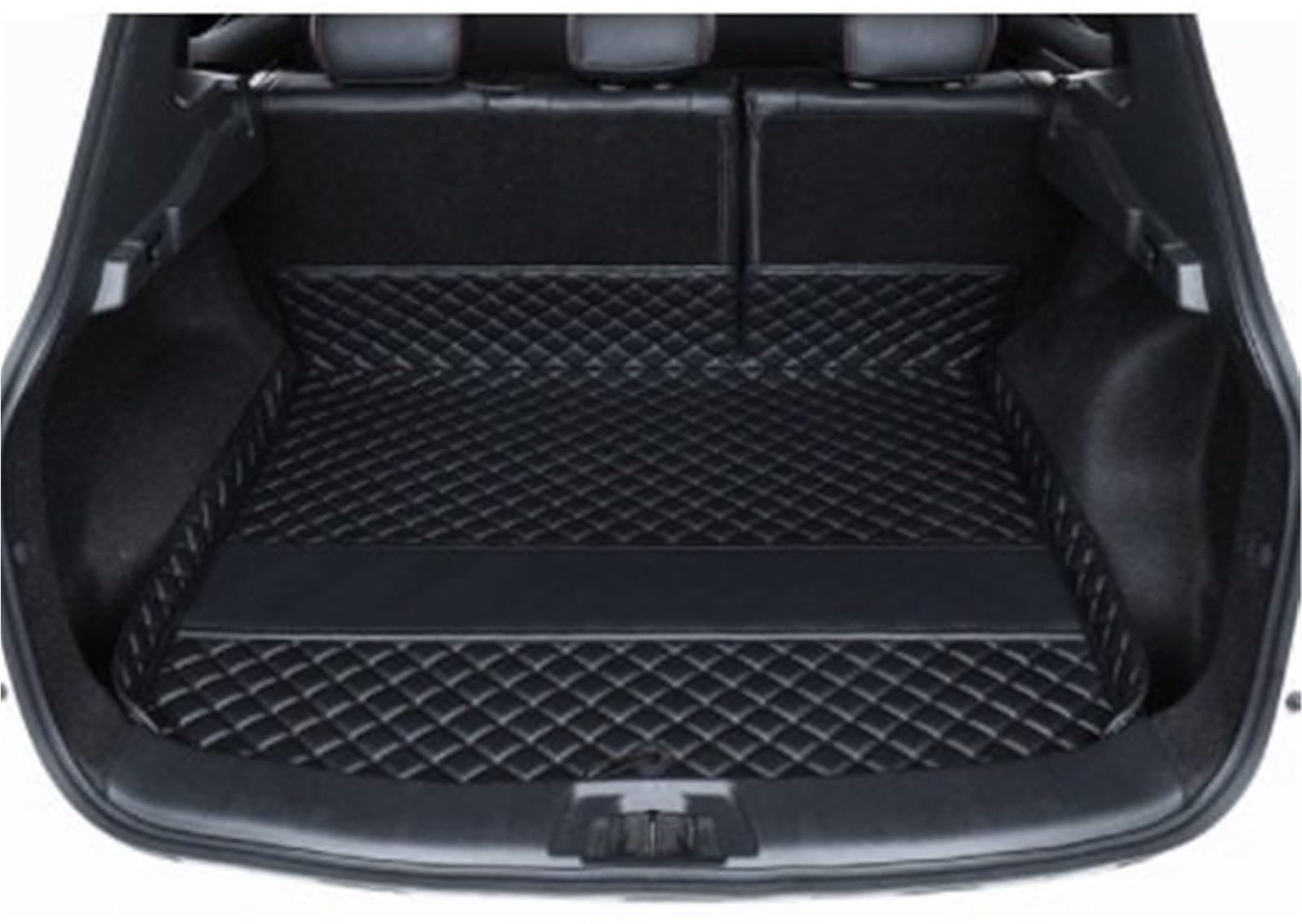 Car Trunk Liner Kofferraummatten passend für Nissan Qashqai J10 2007 2008 2009 2010 2011 Anti-Schmutz-Schutzschale Cargo-Liner Zubehör Kofferraum Schutzmatte(Half Set Black) von RVIFY