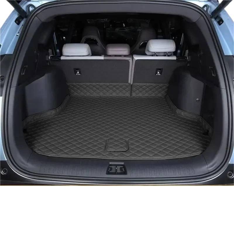 Car Trunk Liner Passend für BYD Seal U Sealion 6 Song Plus DMI Kofferraummatten aus Leder, langlebige Laderaumwanne, Kofferraumteppiche, Innenabdeckung Kofferraum Schutzmatte(Black-Gray Half Set) von RVIFY