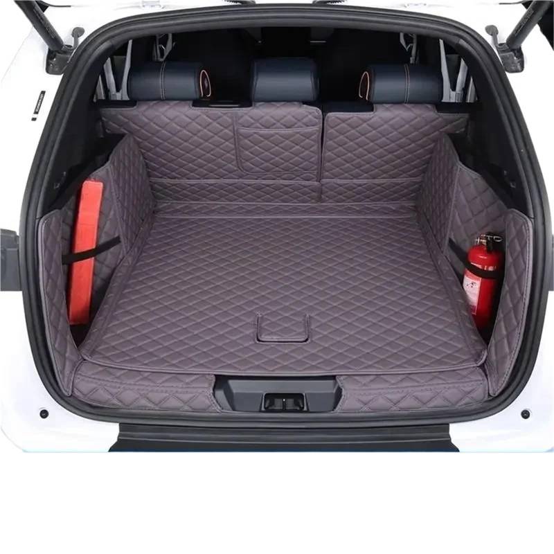 Car Trunk Liner Passend für BYD Seal U Sealion 6 Song Plus DMI Kofferraummatten aus Leder, langlebige Laderaumwanne, Kofferraumteppiche, Innenabdeckung Kofferraum Schutzmatte(Purple-Gray Set) von RVIFY