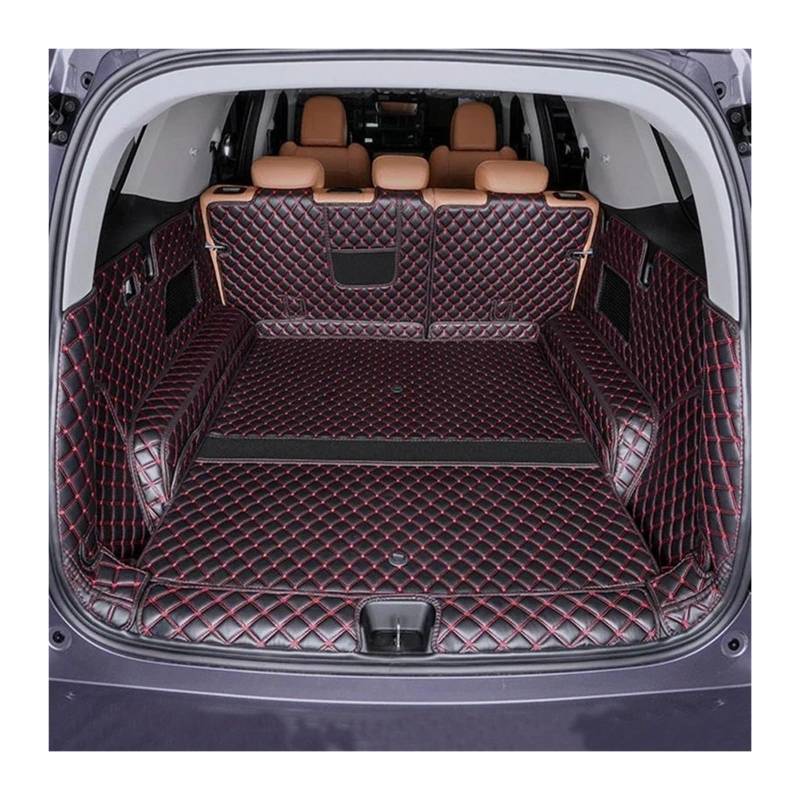 Car Trunk Liner Passend für Great Wall New Haval H5 2024. Passende Kofferraummatte, langlebiger Teppich für den hinteren Stauraum Kofferraum Schutzmatte(A Black Red) von RVIFY