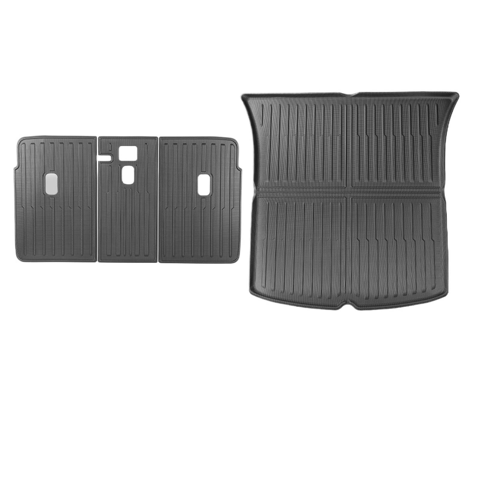 Car Trunk Liner Passend für Tesla Model Y Rücksitzlehne Schutzpolster Kofferraummatte Anti-Kick-Pad Autoinnenraum 2021-2024 Kofferraum Schutzmatte(Trunk mat 4pcs) von RVIFY