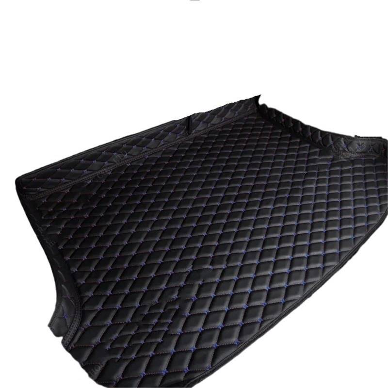 Car Trunk Liner Passend für Volvo XC60 2018 2019 2020 2021 2022 2023 2024 2025 Kofferraummatte Custom Waterproof Cargo Liner Kofferraum Schutzmatte(Black-Blue) von RVIFY