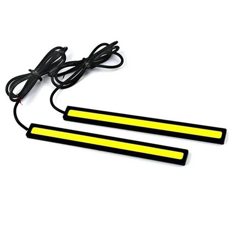 RVIFY Rücklicht Komp LED Auto COB Tagfahrlicht Super Helle Niedriger Verbrauch Auto DRL Nebel Fahren Lampe 12V DRL Lampe Universal Mehrfunktionsleuchte(White) von RVIFY