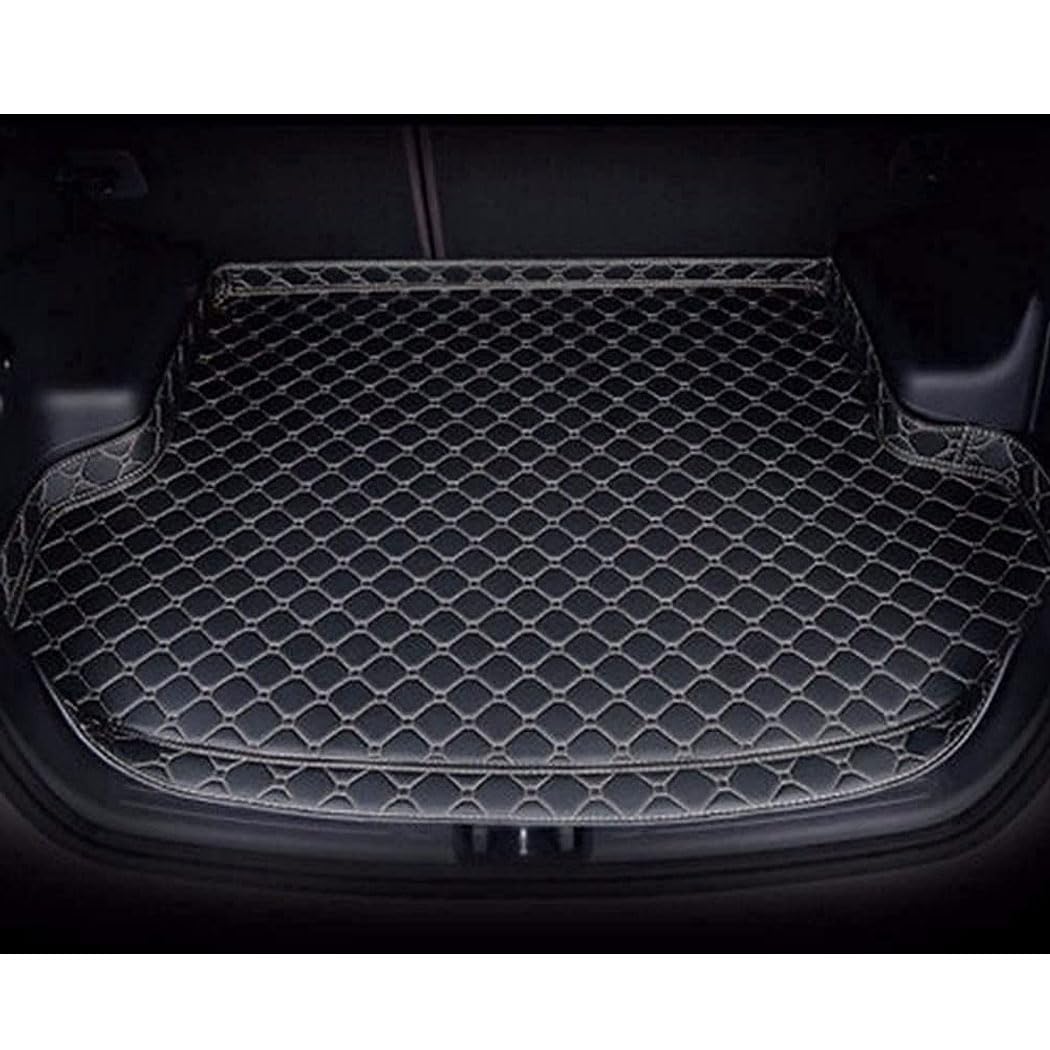 Für Mazda CX-7 2010-2016 Kofferraummatten Auto Rutschfester Kofferraummatte Kunstleder Kratzfest Kofferraumwanne Teppich Kofferraum Zubehör,F/Blackbeige-2 von RWRAPS