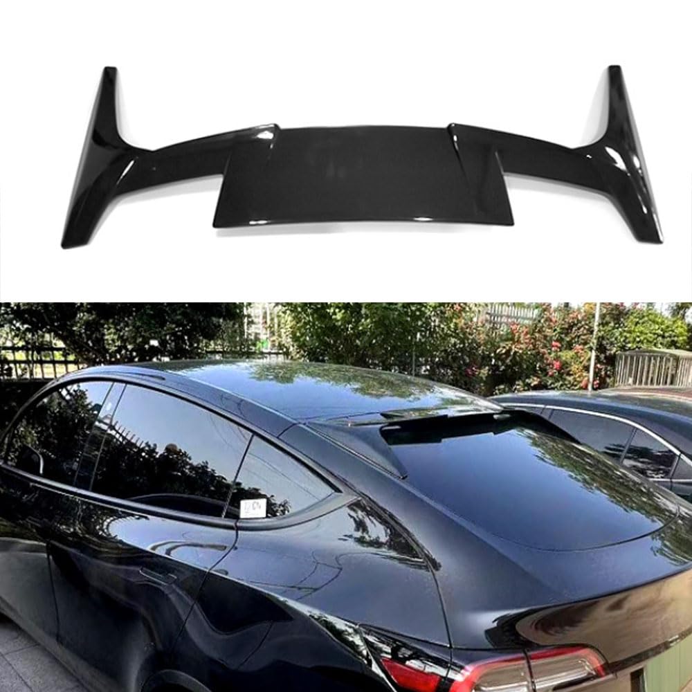 Heckscheiben-Dachspoiler Heckspoiler Flügel Lippe für Tesla Model Y 2020-2024, ABS-Material, Auto-Haifischflossen-Spoiler, glänzendes Schwarz Heckscheiben-Dachspoiler Heckspoiler Flügel Lippe für Tesla Model Y 2020-2024, ABS-Material, Auto-Haifischflossen-Spoiler, glänzendes Schwarz von RWRAPS