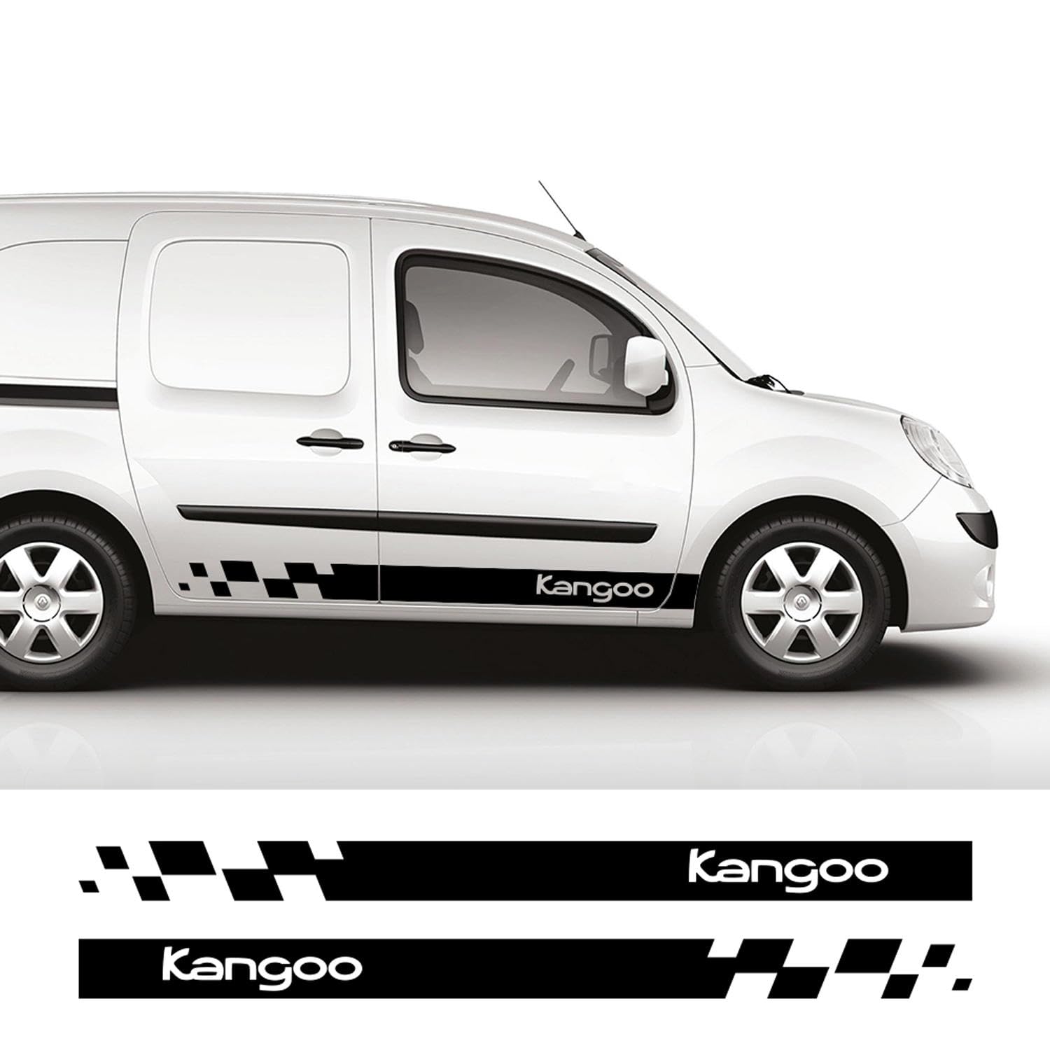 RWRAPS 2 Stück Autotüraufkleber Van Graphics Vinyl-Aufkleber, passend für Renault Kangoo 1 2 3 4x4 MK1 MK2 MK3 Zubehör von RWRAPS