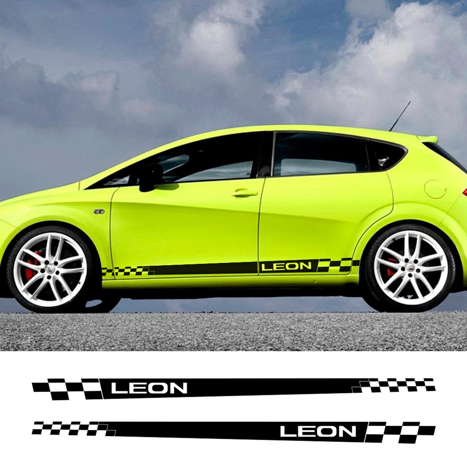 RWRAPS 2PCS Autotür-Seitenrock-Vinylaufkleber Racing Graphical Auto Body Decor Aufkleber, passend für Seat Leon MK3 MK2 Zubehör RWRAPS 2PCS Autotür-Seitenrock-Vinylaufkleber Racing Graphical Auto Body Decor Aufkleber, passend für Seat Leon MK3 MK2 Zubehör von RWRAPS