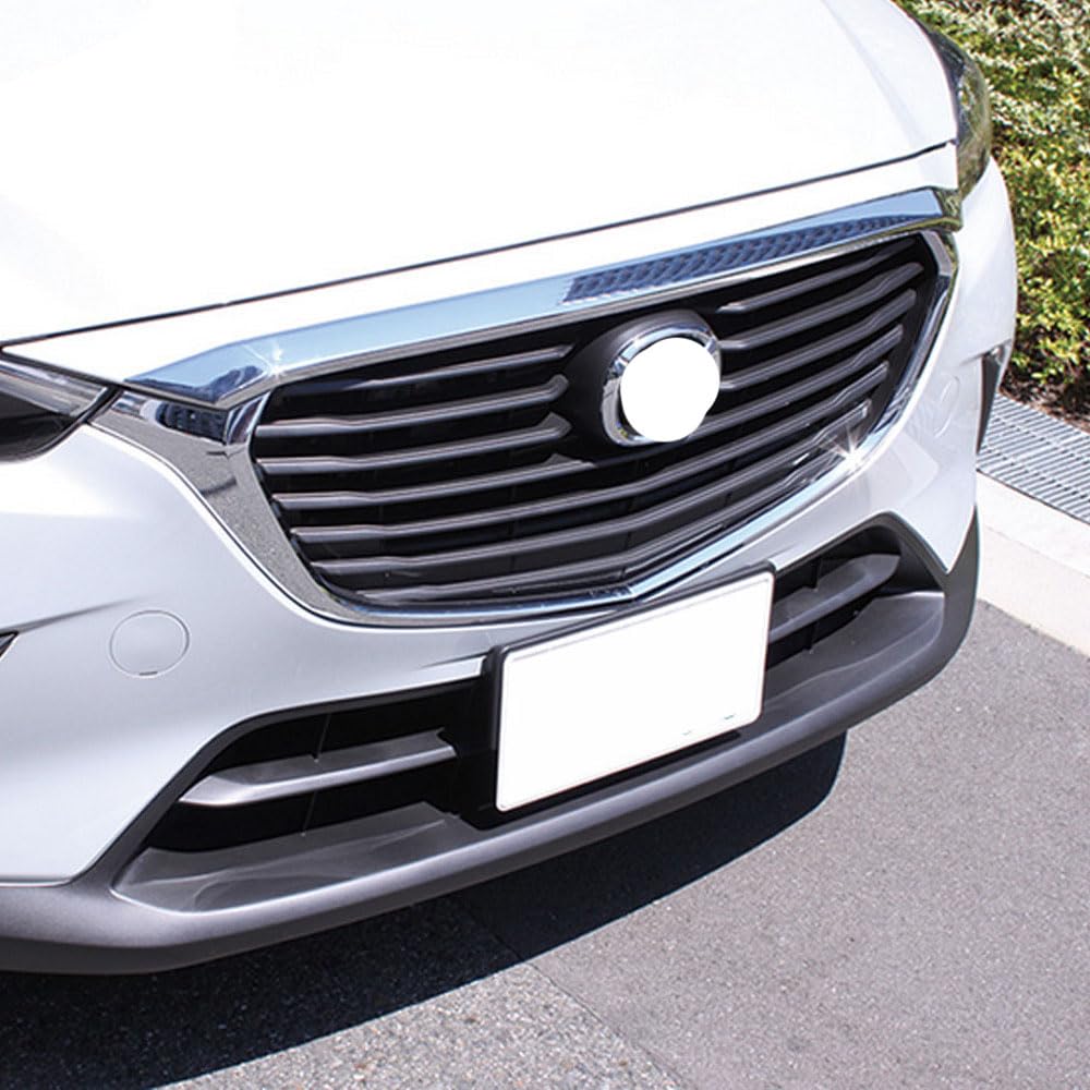 RWRAPS ABS Versilberung Auto Chrom Fronthaube Motorhaube Kühlergrill Lippenleisten Abdeckung Verkleidung für Mazda CX-3 CX3 2016-2019, 3M-Kleber, Silberne Fronthaubengrillabdeckung RWRAPS ABS Versilberung Auto Chrom Fronthaube Motorhaube Kühlergrill Lippenleisten Abdeckung Verkleidung für Mazda CX-3 CX3 2016-2019, 3M-Kleber, Silberne Fronthaubengrillabdeckung von RWRAPS