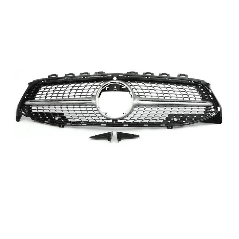Kühlergrille Für CLA Für GT Diamond Für W118 CLA180 CLA200 CLA250 CLA260 CLA45 2019-2023 Frontstoßstangengrill Schwarz Silber Kühlergrill Vorne(Diamond Sliver with) von RWRPQEDEXM