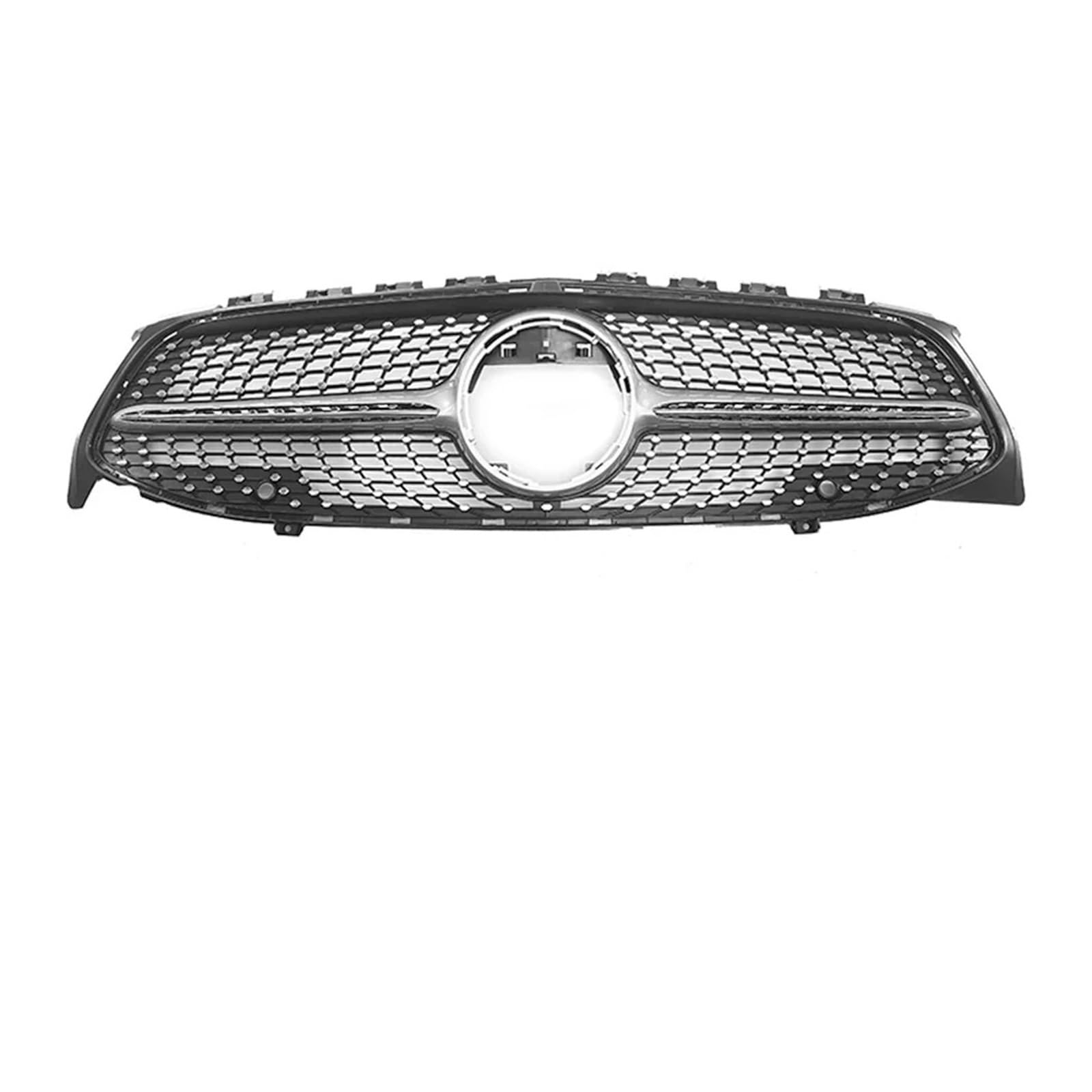Kühlergrille Für CLA-Klasse X118 C118 W118 Für GT Coupe Shooting Brake 2020-2023 2022 Autogrill Schwarz Silber Frontstoßstangengrill Kühlergrill Vorne(Diamonds-Silver) von RWRPQEDEXM