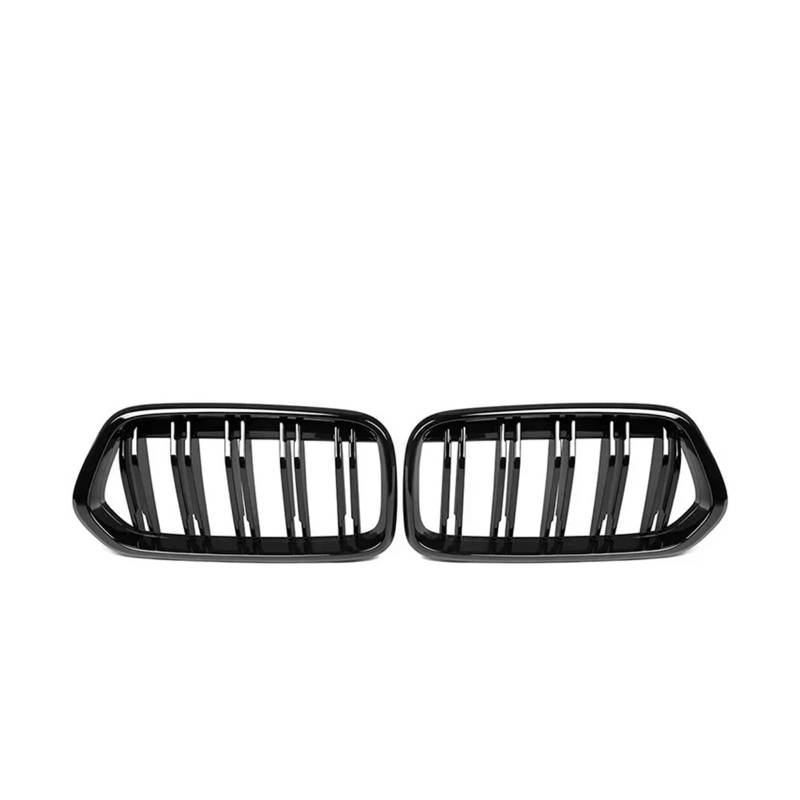 Kühlergrille Für X2-Serie F39 2018–2023 2022 Auto Piano Black Frontstoßstange Nierengitter Doppellamellen-Renngitter Zubehör Kühlergrill Vorne(Dual Gloss Black) von RWRPQEDEXM